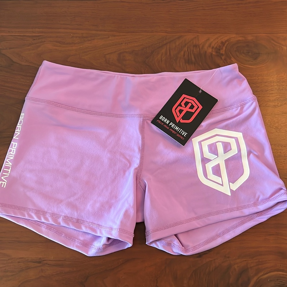 born primitive women’s booty shorts 3in size M lilac